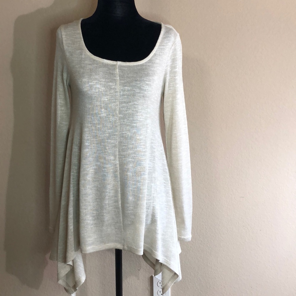 a.n.a Cream Asymmetrical Shirt